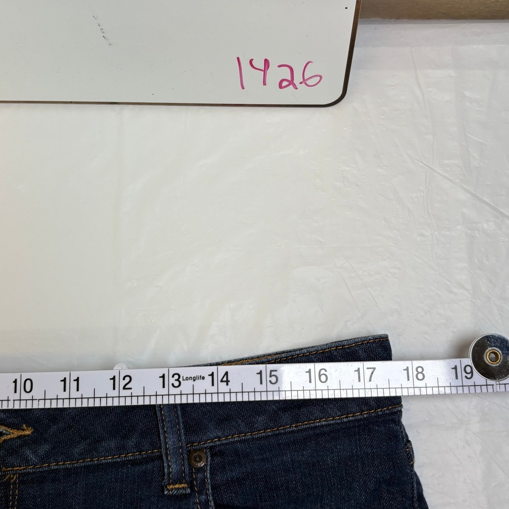 LL Bean Classic Fit Straight Leg Jeans Womens 16 MT Dark Wash Stretch 500301 - Picture 11 of 14